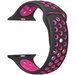 Curea iUni compatibila cu Apple Watch 1/2/3/4/5/6/7, 42mm, Silicon Sport, Black/Dark Pink